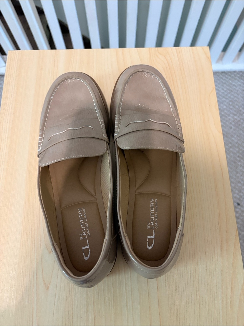 CL by Laundry Beige Penny Loafers